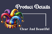 Mardi Gras Jester Hat Clipart, a Work Illustration by OK Design (Thumbnail 4 of 5)