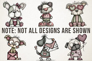 Whimsical Valentine Funny Dog PNG, an Illustration by RobertsArt (Thumbnail 7 of 7)