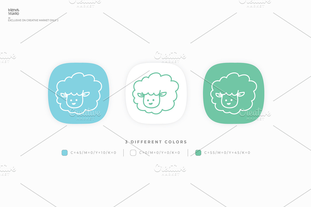 Happy Sheep, a Branding & Logo Template by blends.studio (Photo 2 of 4)
