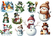 Snowman Winter Clipart, an Illustration by Designworld (Thumbnail 5 of 6)