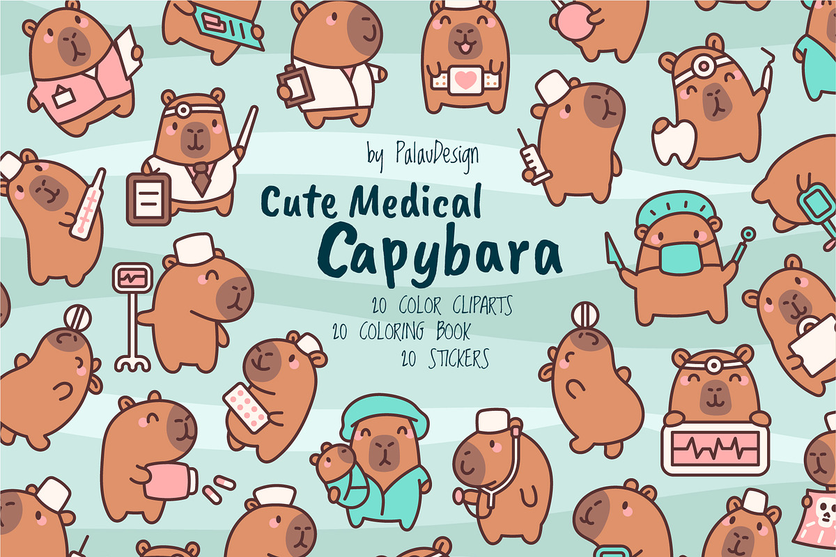 Medical Capybara Clipart, a Healthcare Illustration by Palau (Photo 1 of 10)