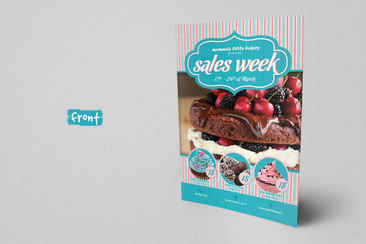 Double Sided Sweet Shop Flyer, a Flyer Template by designerds (Photo 4 of 5)