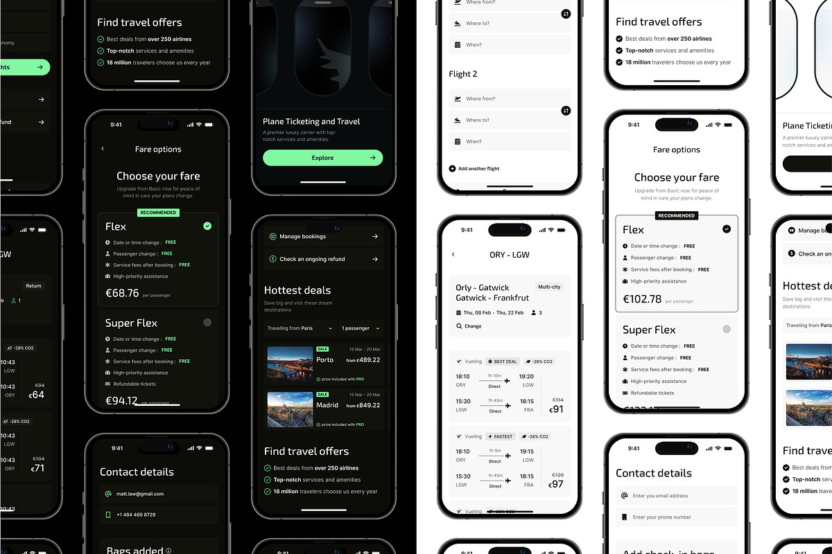 Aviatto -Flight Booking Mobile UI/UX, an UI Kit Template by Base Design Studio (Photo 4 of 4)