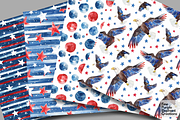 4th of July Watercolor Independence, a Pattern Graphic by Fine Purple Elephant (Thumbnail 2 of 5)