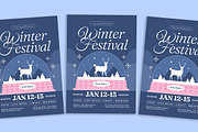 Winter Festival Flyer, a Flyer Template by Gumico Studio. (Thumbnail 1 of 3)