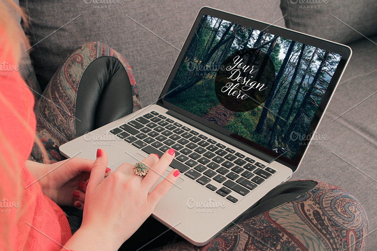 4 High Quality Macbook Pro Mockups, a Mac Mockup by DesignLux (Photo 2 of 5)