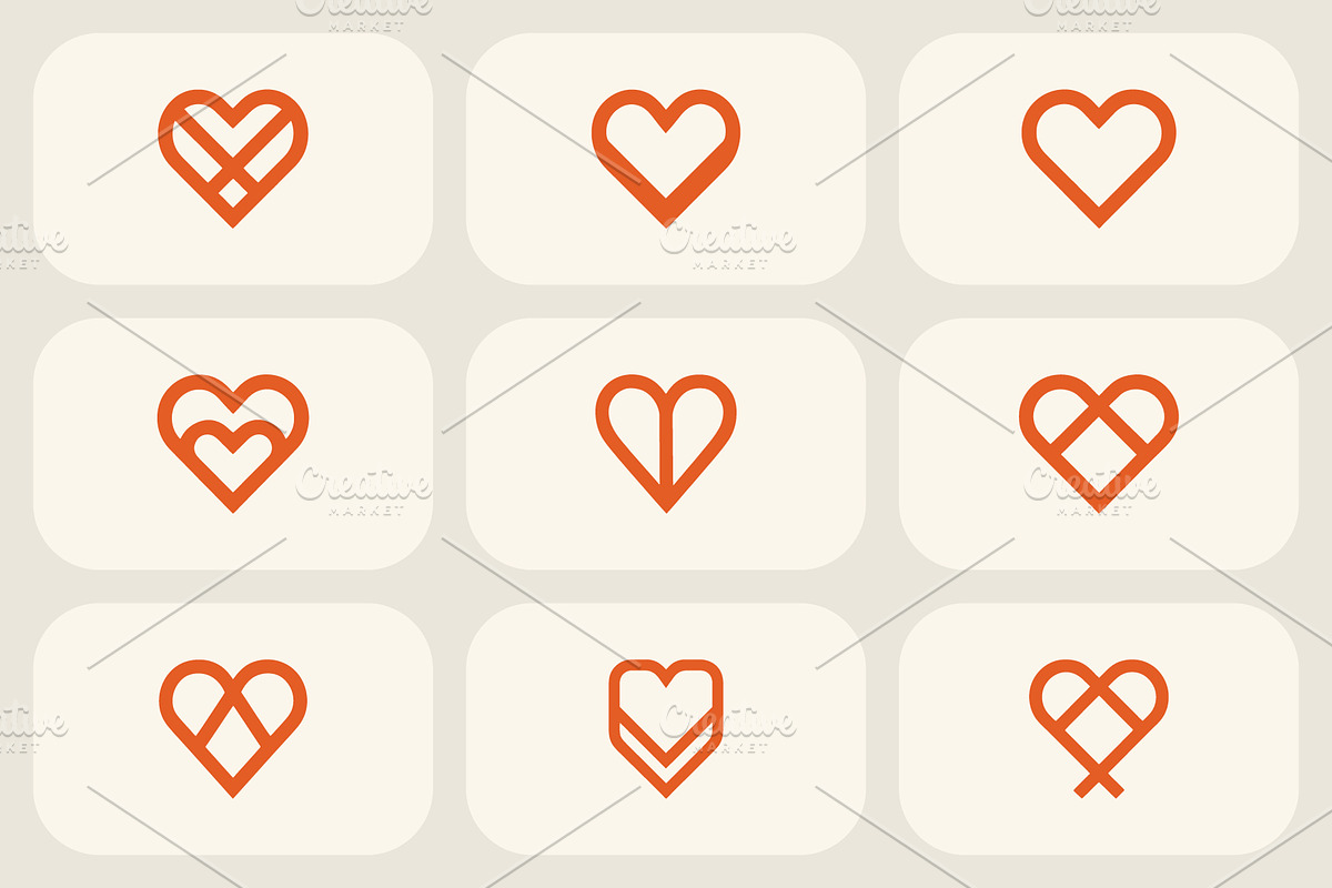Minimal Linear Heart Logo Bundle, a Branding & Logo Template by Vectorium Studio (Photo 2 of 2)
