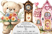 Watercolor Rainbow Valentines Day, a Seasonal Illustration by Design Market (Thumbnail 1 of 5)