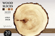 20 Wooden slices Watercolor clipart, an Illustration by KarinkaBU (Thumbnail 9 of 9)