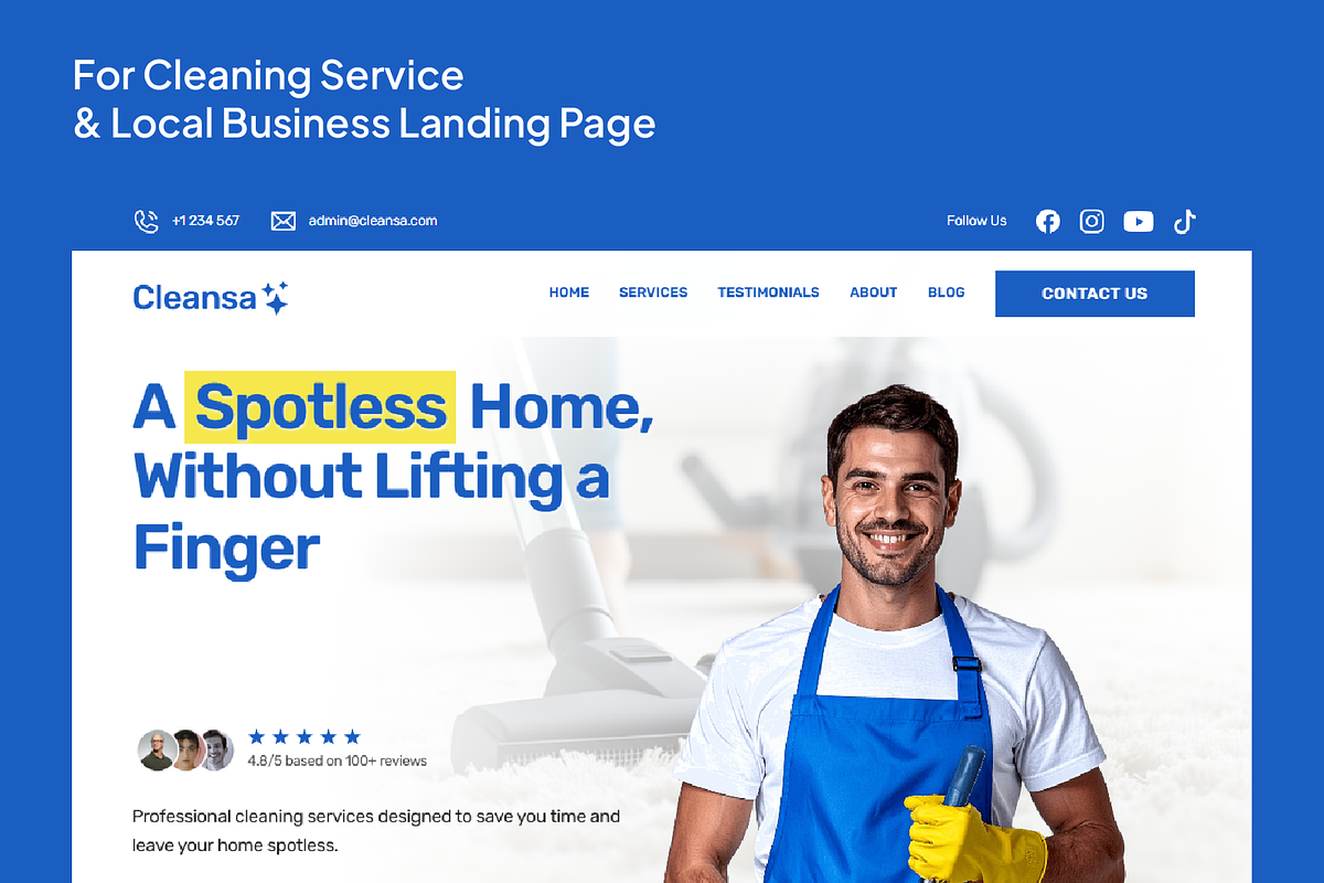 Cleansa - Cleaning Service Website