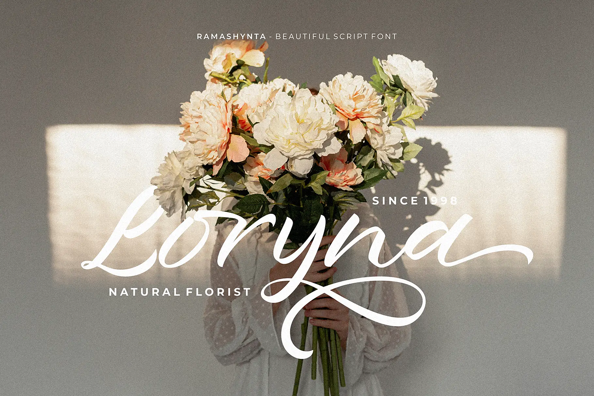 Ramashynta – Beautiful Script Font, a Script Font by figuree studio (Photo 3 of 10)