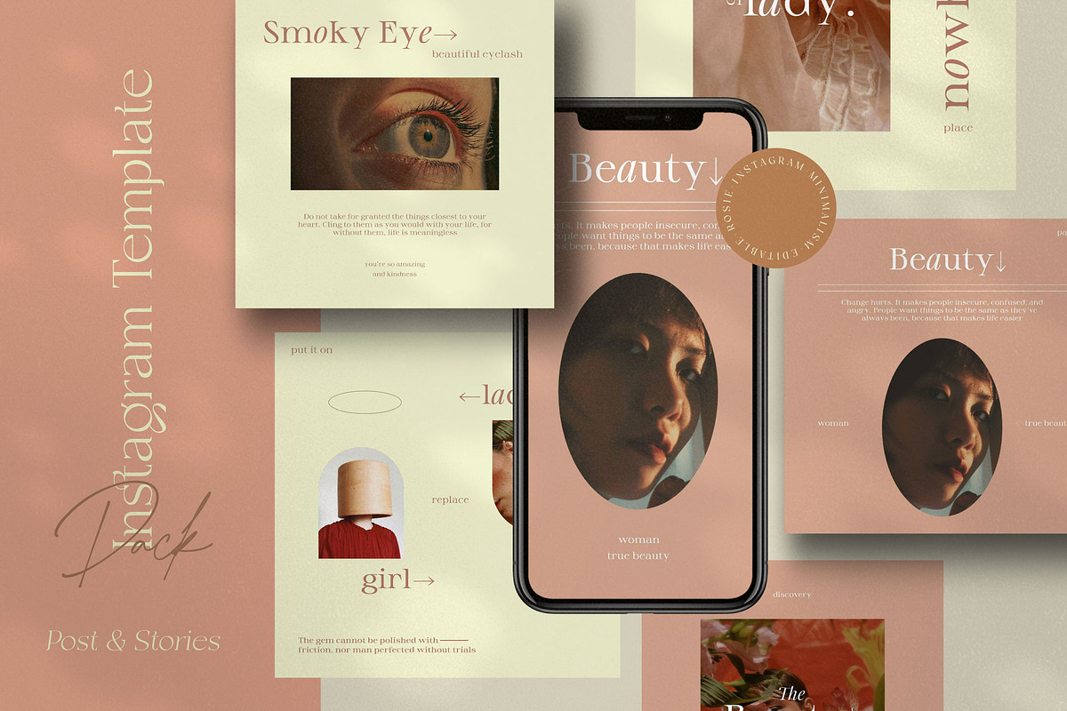 Rosie - Canva + PS Social Media Pack, a Social Media Template by Dirtytemp Studio (Photo 6 of 6)