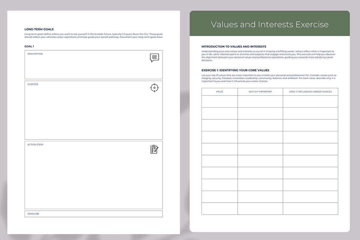 CAREER COACH WORKBOOK TEMPLATE, a Brochure Template by Daring Digies (Photo 4 of 9)