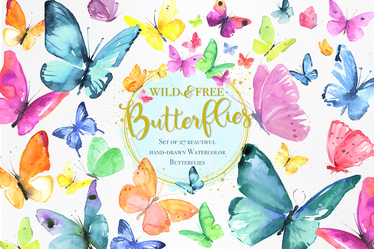 Watercolor Butterflies, an Illustration by beehouse studio (Photo 1 of 4)