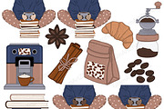 Books And Coffee Clipart, a Food Illustration by GlamArtZhanna (Thumbnail 2 of 7)