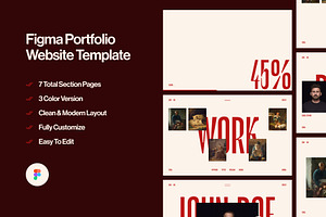 Figma Portfolio Website Template, a Landing Page Template by andrisetiawannn
