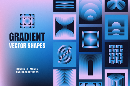 Gradient vector shapes, a Background Graphic by venimo