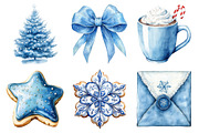 Christmas Blue Clipart PNG, an Illustration by Daily.Designs (Thumbnail 5 of 5)