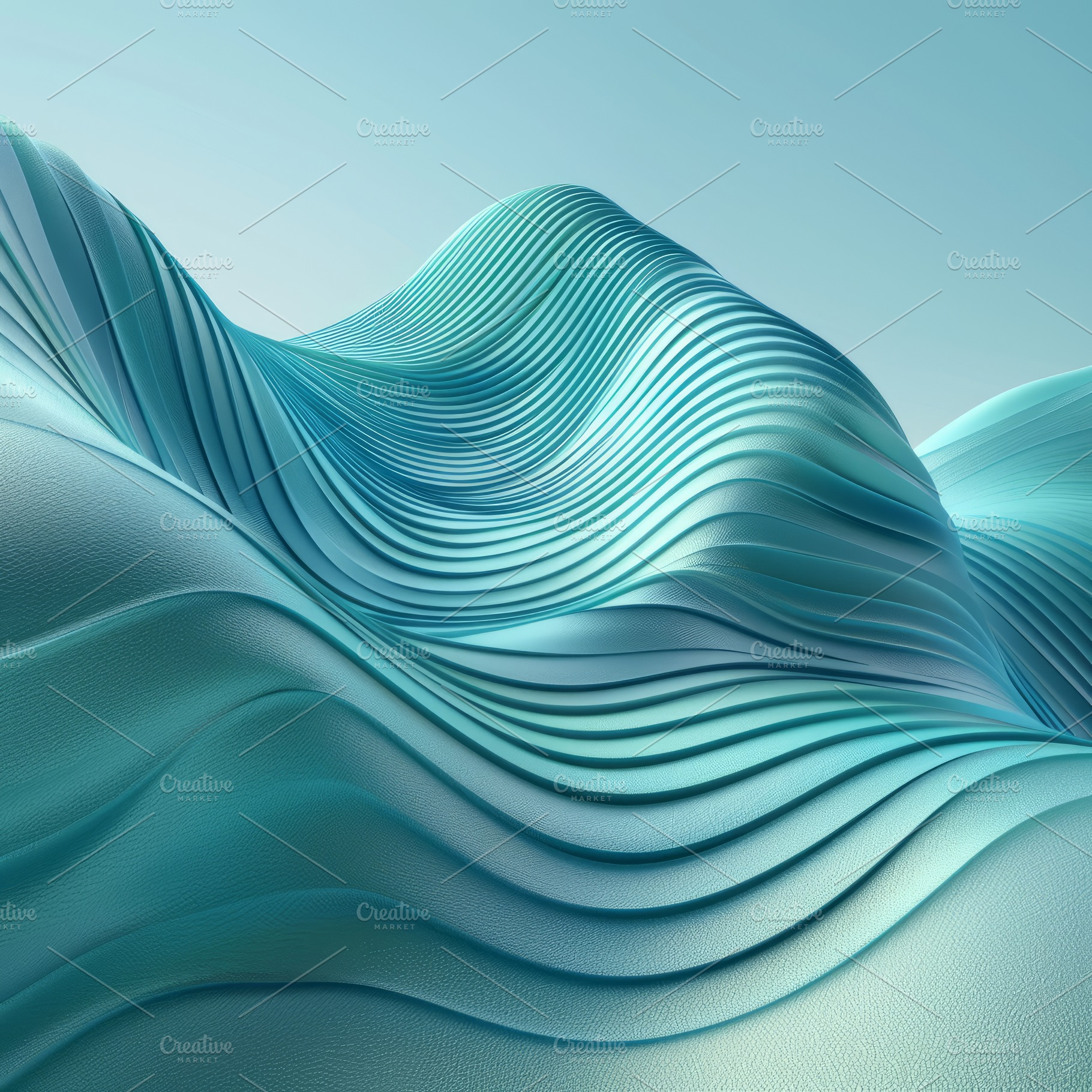 Aqua Wave Abstraction ai, an Abstract Photo by Ocean Digital Art