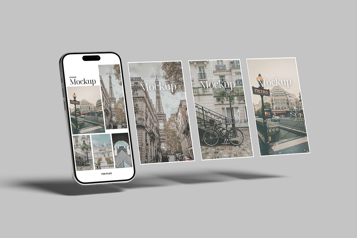 Instagram Stories Mockup, an iPhone Mockup by Graphiculon (Photo 6 of 11)