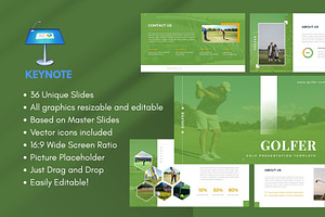 GOLFER  Golf Club Keynote Template, a Presentation Template by Rizki Herdian