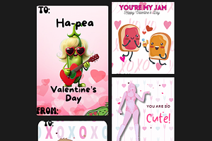 107 Valentine Cards, a Card Template by Kink Ink Designs