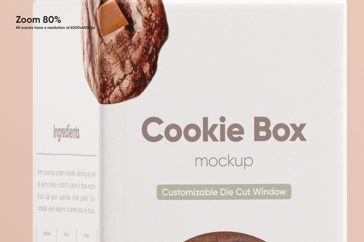 Cookie Box Mockup, a Packaging Mockup by WebAndCat (Photo 8 of 10)