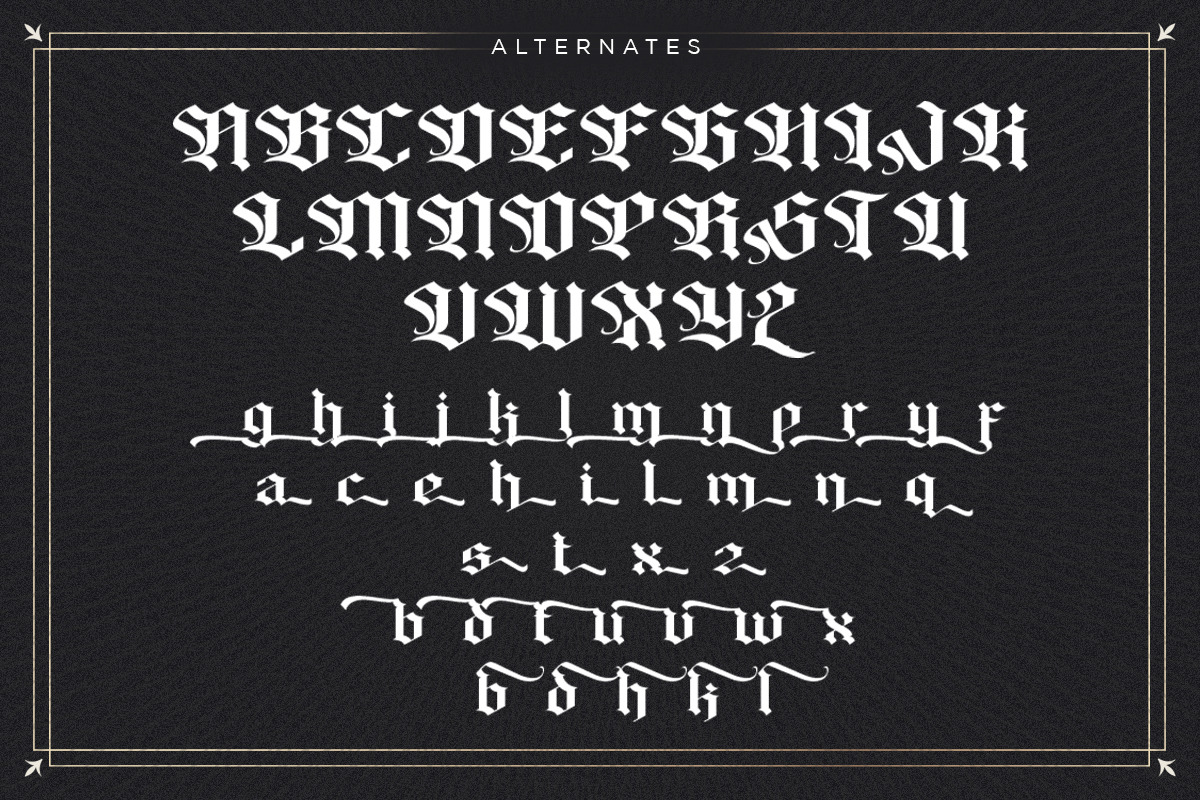 Gracias | Blackletter Font, a Blackletter Font by Pentagonistudio (Photo 9 of 10)