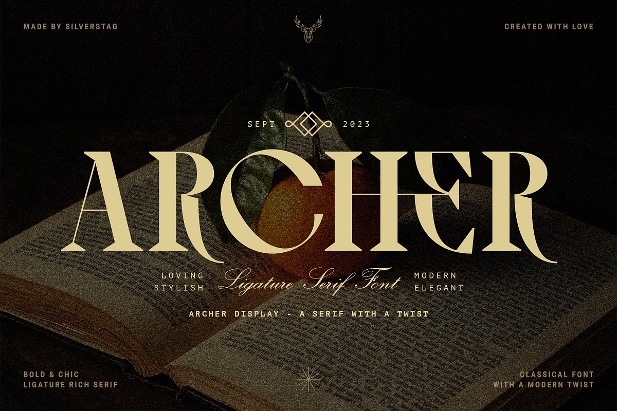 Archer Display - Ligature Serif Font, a Serif Font by SilverStag Type Foundry (Photo 1 of 29)