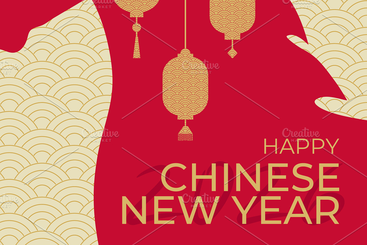 Chinese New Year Greeting Card, a Decorative Illustration by PsychocheArt (Photo 4 of 4)