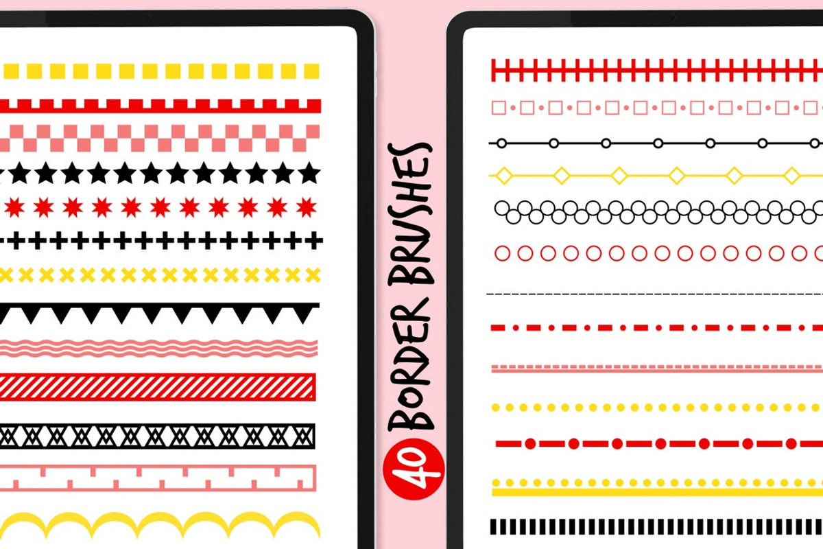Procreate Brushes Dividers & Borders, a Brush Add-On by BrushBoy (Photo 3 of 3)