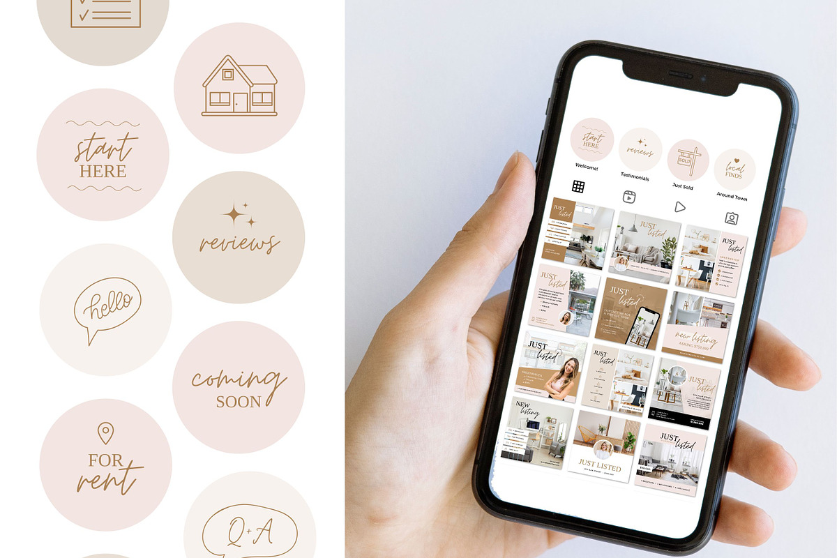 Instagram Story Highlight Covers, a Social Media Template by Ciera Design Templates (Photo 3 of 7)