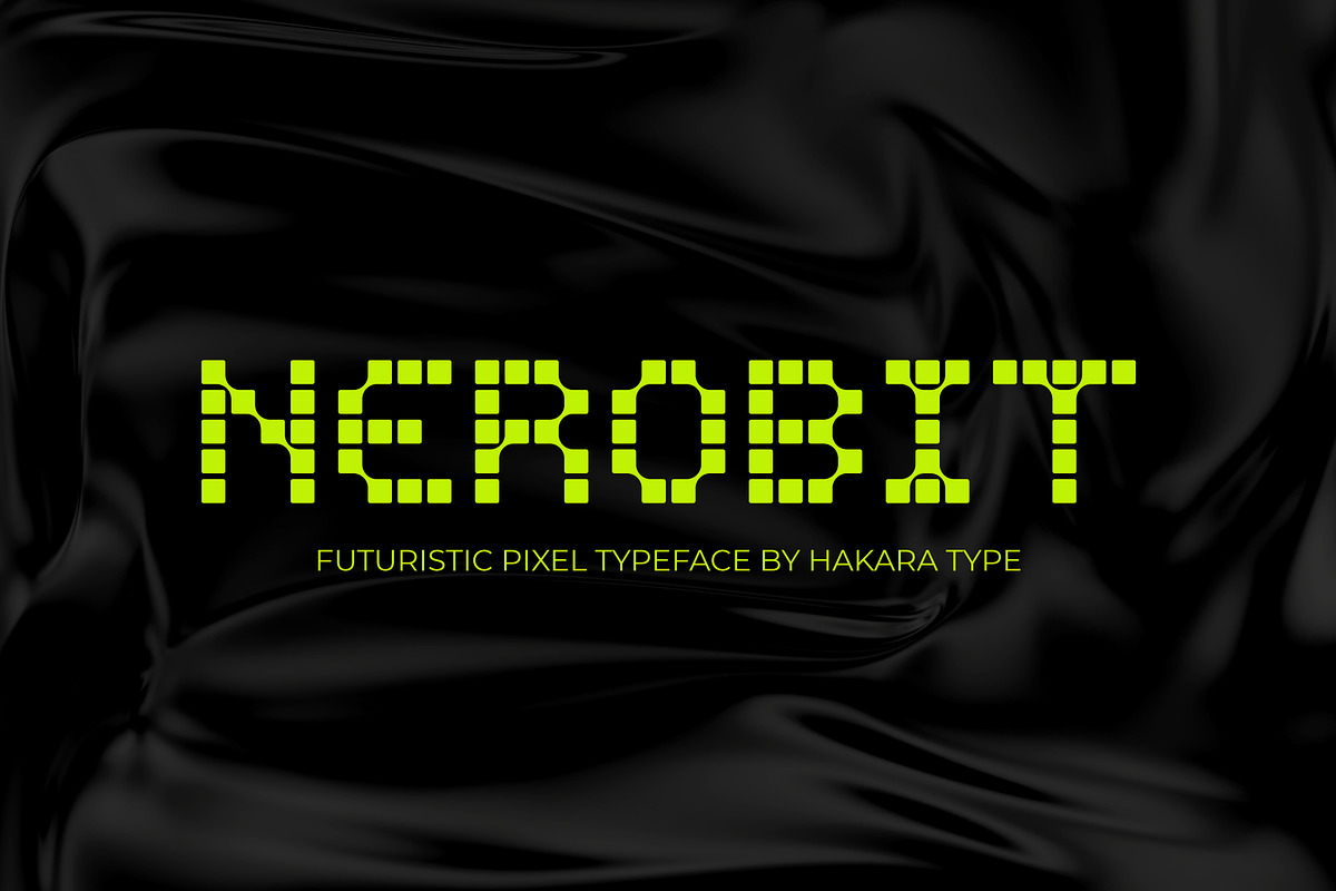 Nerobit - Pixel Typeface, a Sans Serif Font by Hakara Type (Photo 1 of 9)