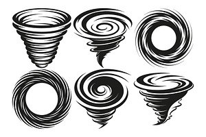 Tornado and Whirlwind Vectors, an Object Graphic by Billah Hub