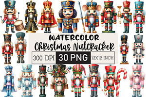 Christmas Nutcracker Clipart, an Illustration by Black Bird Studio