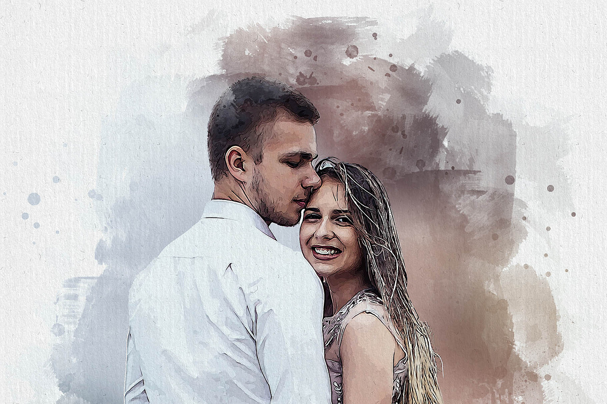 Dreamy Couple Watercolors Effect, an Action Add-On by MRI STUDIO (Photo 14 of 21)