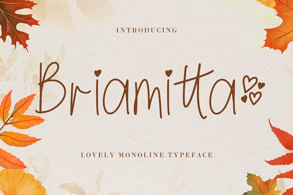 Briamitta, a Script Font by AEN Creative Studio (Photo 1 of 9)