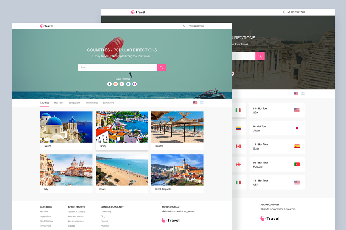 Travel Tour web theme, a Websites & App Template by John Khester (Photo 4 of 4)