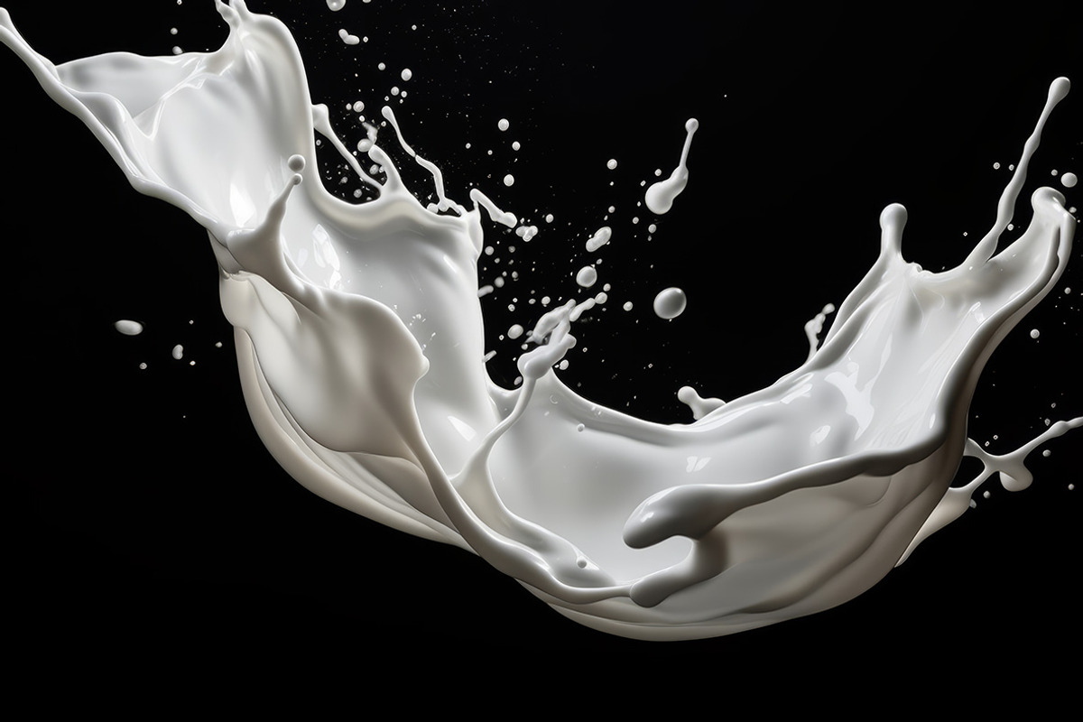 36 Milk Splashes on black background, an Object Illustration by Handmadefont (Photo 5 of 10)