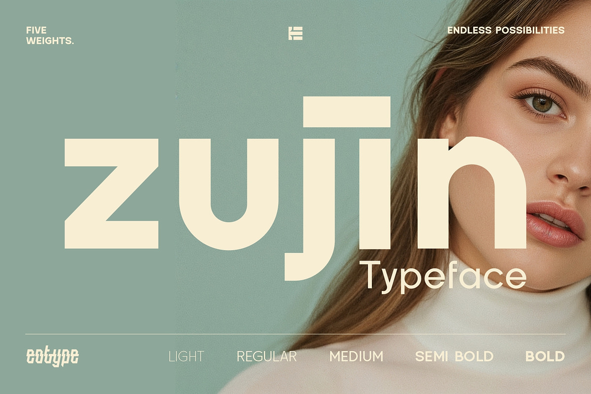 Zujin - Geometric Sans-Serif, a Font by Eotype Studio (Photo 1 of 12)