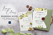 Lemon Citrus Wedding Suite, an Invitation Template by BlueRobinDesignShop (Thumbnail 1 of 5)
