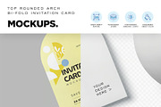 Arch Shaped Invitation Card Mockups, an Advertising Mockup by megostudi0 (Thumbnail 4 of 6)