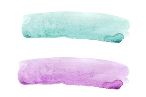 Mermaid Tail Watercolor ClipArt Set