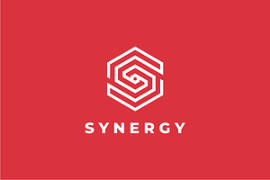 Synergy - Hexagon Letter S Logo