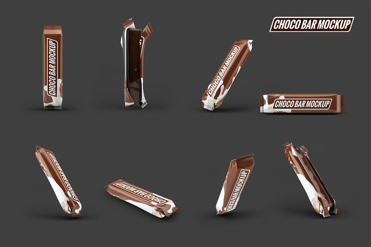 Chocolate Bar Mockup, an Advertising Mockup by Hubzway (Photo 1 of 5)