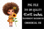 Cute Juneteenth Afro Girl Clipart, an Illustration by Designking (Thumbnail 4 of 4)