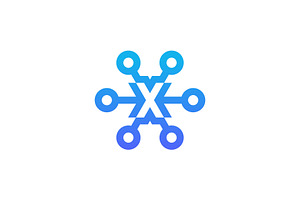 letter X network link digital logo, a Branding & Logo Template by Rasagama Studio