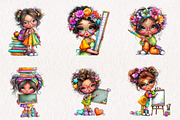 Whimsical Cute Teacher Clipart, a Seasonal Illustration by CreationArt (Thumbnail 2 of 7)
