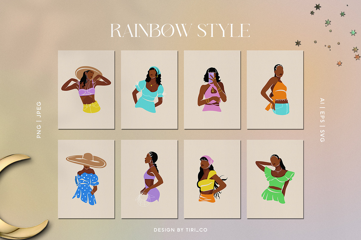 Rainbow Style Illustrations, a Decorative Illustration by TiriCo (Photo 1 of 12)