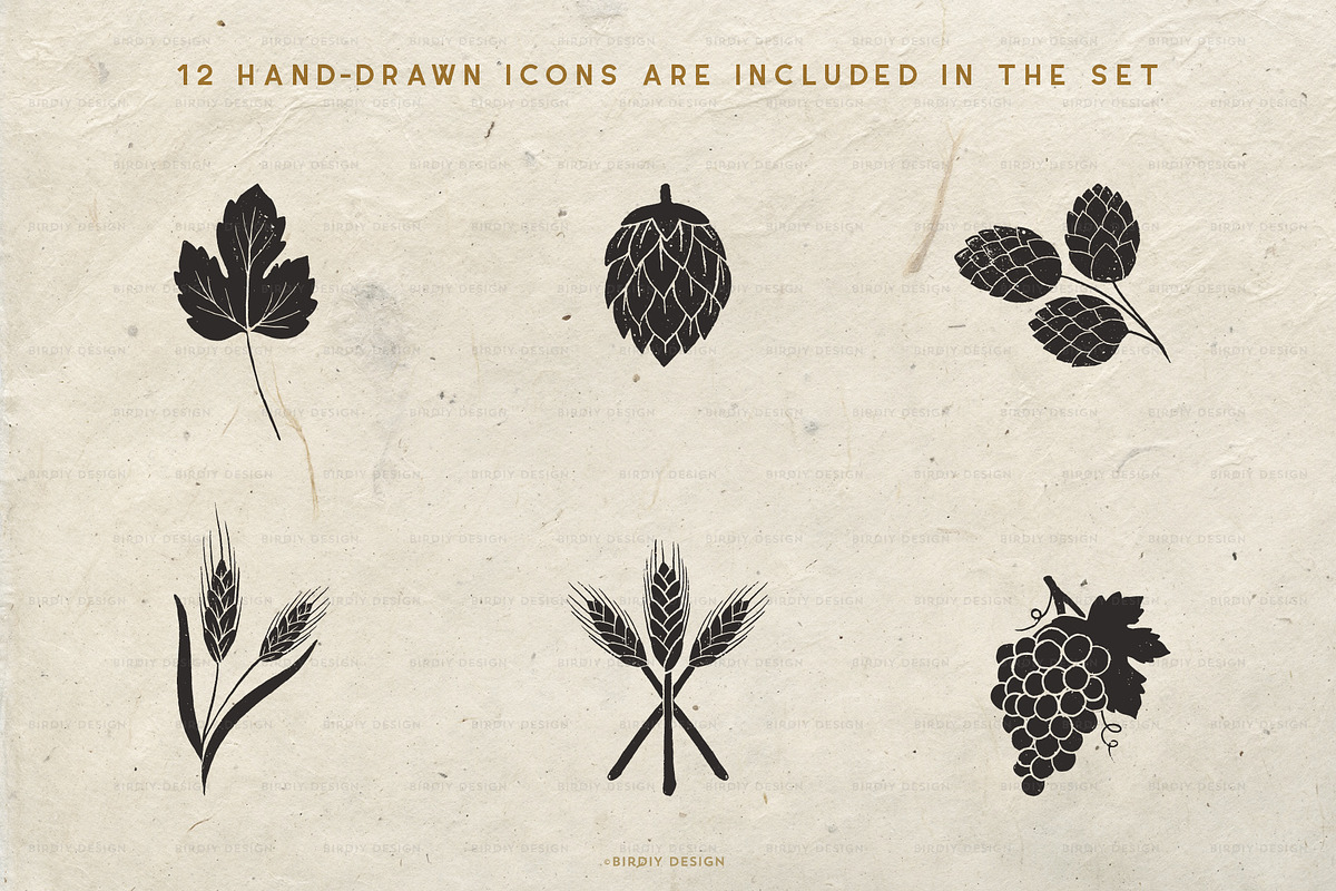 Beer, Wine & Liquor Icons, an Icon by BirDIY Design (Photo 3 of 10)